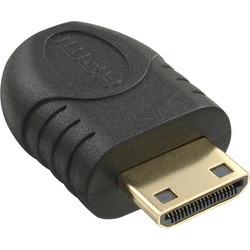 InLine HDMI Adapter (Mini HDMI), Data + Video Adapter, Schwarz