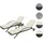 Mendler HWC-E27 2er-Set Sonnenliege 200 x 65 x 87 cm Schwarz/Creme-beige