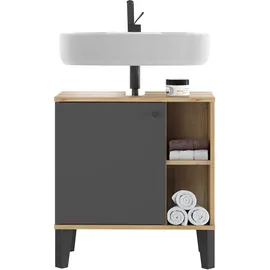 Home Affaire Waschbeckenunterschrank Oslo 60 x 65 cm Grau