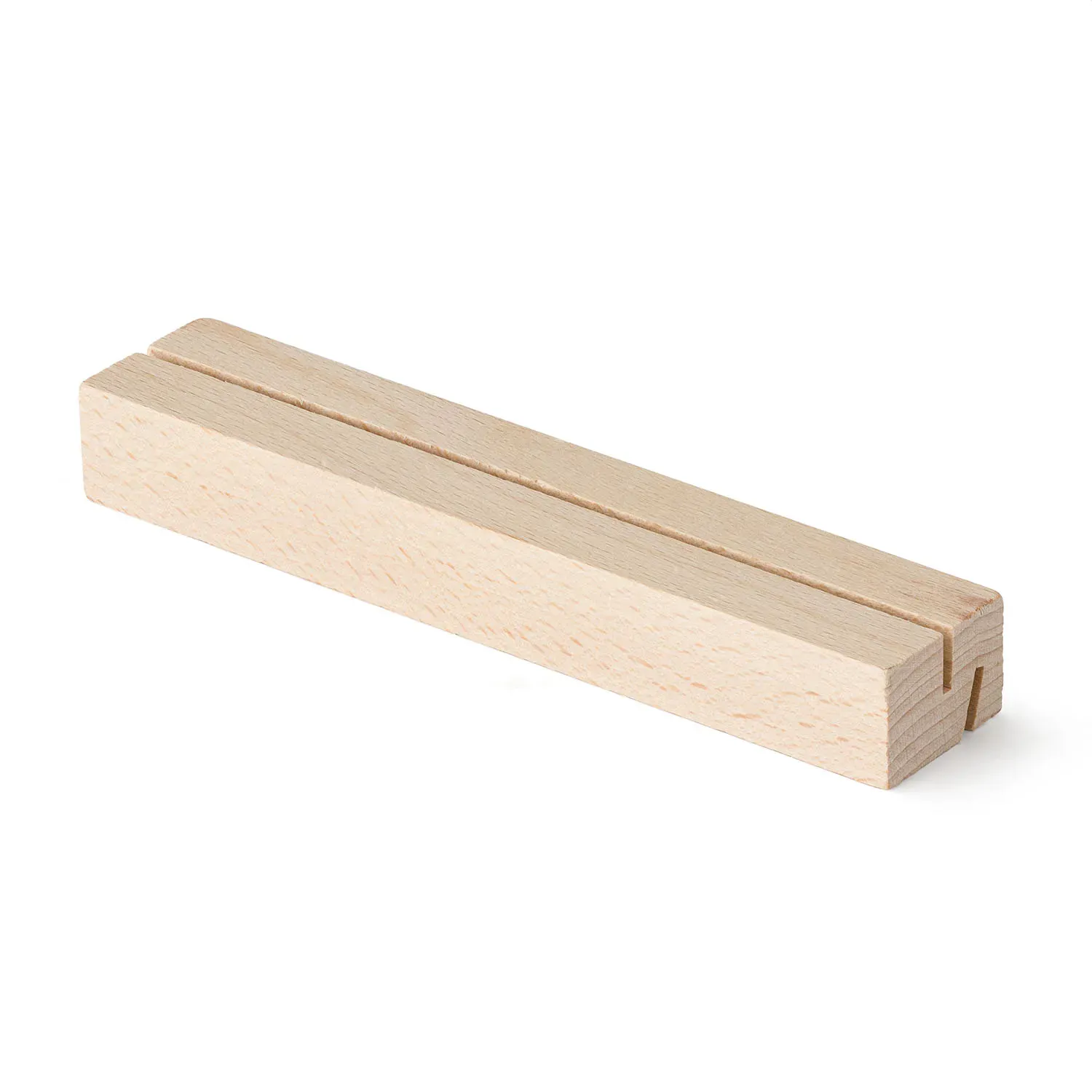 Metrie | Dablin-15BA2 Holz-Kartenhalter, 2 Nut, Reinbuche | 15 cm
