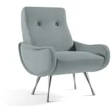 Beautysofa Sessel Casio, Cocktailsessel für Wohnzimmer grau