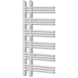 vidaXL Badheizkörper Handtuchhalter E-Form 600 x 1200 mm weiß