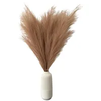 layba Pampasgras Deko Set in Braun – Boho Chic XXL Künstliches Pampasgras - 3 Stück 100cm, Braun Deko, Ideal für Hochzeitsdeko, Wohnzimmer & Schlafzimmer | Großes, Flauschiges, Kunstgras