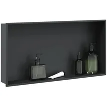 vidaXL Duschnische Mattschwarz 62x32x9 cm Edelstahl - vidaXL