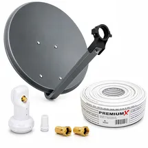 Premium X Camping 45cm anthrazit + Golden Media Single LNB