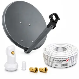 Premium X Camping 45cm anthrazit + Golden Media Single LNB