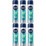 NIVEA Men Invisible Black & White Spray 6 x 200 ml