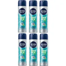 NIVEA Men Invisible Black & White Spray 6 x 200 ml