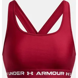 Under Armour Crossback Mid Bra, - Rot