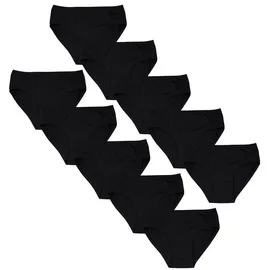 TupTam Unterhosen Mädchen 10er Pack Größe 92-170 – Bequeme Unterwäsche für Mädchen aus Baumwolle, Farbe: Schwarz, 164-170 - 164-170