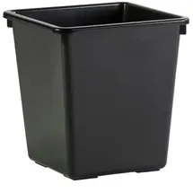 Proregal Viereckiger kegelförmiger Papierkorb | 27 Liter, HxBxT 36x34x34xm | Kunststoff | Schwarz