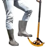 BEM Tornadica SET: Kultivator-Wurzelentferner mit Pedal-Hebel: Gartenkralle, Vertikutierer und Unkrautentferner in einem Gerät, Gartenwerkzeug