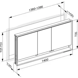 Keuco Royal Lumos 140 cm silber