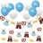 Oblique Unique Oktoberfest Deko Set Girlande 2,5 m 12 St. Blau/Weiß