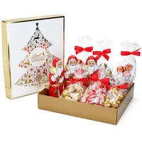 Lindt Schokolade Weihnachtsbox Gold | 1,269 kg | Köstliche Weihnachtsklassiker: 3 x Weihnachtsmänner und LINDOR Kugeln (Milch, weiß, dark 70% und Mandel-Crème) | Schokoladen-Geschenk zu Weihnachten