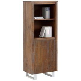Home Affaire Bücherregal »Lagos«, aus schönem massivem Kiefernholz, grifflos, Breite 55 cm, braun