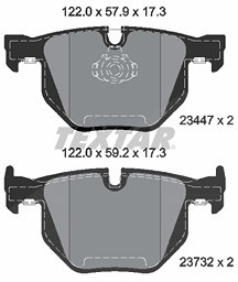 Textar Bremsbelagsatz, Scheibenbremse [Hersteller-Nr. 2344704] für BMW