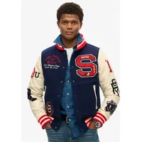 Superdry College Varsity Patched Bomberjacke - Atlantic Navy -