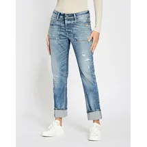 Gang Boyfriend-Jeans GANG "94NICA WORKER", Damen, Gr. 27, Normalgrößen, destroy denim, 90% Baumwolle, 2% Elasthan, 8% Polyester, unifarben, Ballonform lang, Jeans, im 5-Pocket-Style