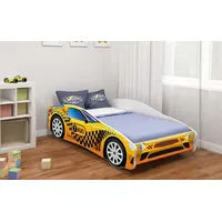 Luxusbetten24 Kinderbett Car mit verschiedenen Motiven Taxi 140x70