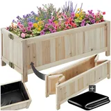 Tectake Hochbeet Blomster 70 x 30 x 25 cm Braun