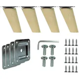Prima-Online Möbelfuß Holzfüße gerade oder schräg Buche Schrank Beine Kegel [8-45cm] 8 cm