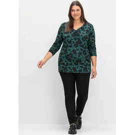 sheego Langarmshirt Grün 58