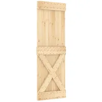 vidaXL Schiebetür Tür NARVIK Natur 70 x 210 cm Massivkiefer (1-St) beige