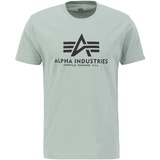Alpha Industries T-Shirt mit Label-Print, Lind, S