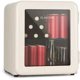 Klarstein Table Top Kühlschrank HEA13-PopLife-48-cr 10046078, 47.5 cm hoch, 44 cm breit, Bier Hausbar Getränkekühlschrank Hotel Mini Fridge