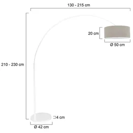 Steinhauer Bogenleuchte 180 cm Weiß