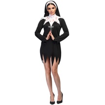 Boland 79213 - Kostüm Blutige Nonne für Erwachsene, Größe M, Faschingskostüme Damen, Horror Kostüm für Halloween oder Karneval