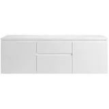 vente-unique Waschbeckenunterschrank hängend 150 x 46 cm Weiß