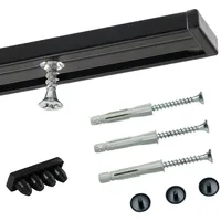 Deco-raum Gardinenschiene schwarz 80 cm Wohntextilien, Gardinen & Vorhänge,