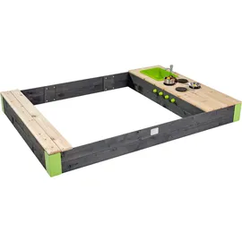 EXIT TOYS Holzsandkasten Aksent mit Küche grau