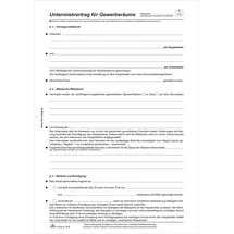 RNK RNKVERLAG 519 - Untermietvertrag für Gewerberäume und -flächen, 4 Seiten, gefalzt auf DIN A4, 10 Stück