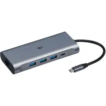 ISY IAD 1025-1 USB-C 6-in-1 Multiport-Adapter, Silber Aluminium