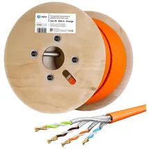 HB-Digital CAT 7a Netzwerkkabel 500m Installationskabel S/FTP AWG23 LSZH orange
