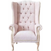 JVmoebel Ohrensessel Ohrensessel Sessel Fernseh Einsitzer Sofa Couch Polster Stoff (Ohrensessel), Made In Europe rosa