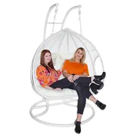 Estexo Estexo® Hängesessel mit Gestell für Zwei Personen, Polyrattan