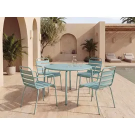 vente-unique Garten-Essgruppe 5-tlg. Mandelgrün