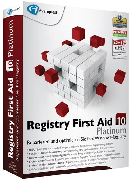 Avanquest Registry First Aid 10 Platinum, Télécharger