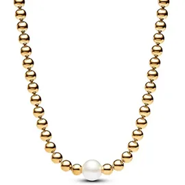 Pandora Behandelte Süßwasserzuchtperle & Kugeln Collier-Halskette 363176C01-45 Damenhalskette - Gold