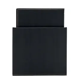 SecurIT® SECURIT - 20 Speisekarten Trendy Line + Sammelbox - 1 fester, doppelseitiger Einleger = 4 A4-Seiten - Möglichkeit zum Hinzufügen Einleger - Für Bars, Restaurants - PU-Kunstleder - Schwarz