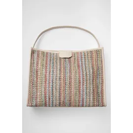 Soccx Henkeltasche Baumwollmischung Pink/Aqua