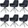 MCW Esszimmerstuhl MCW-G67 Samt anthrazit-blau 6er Set