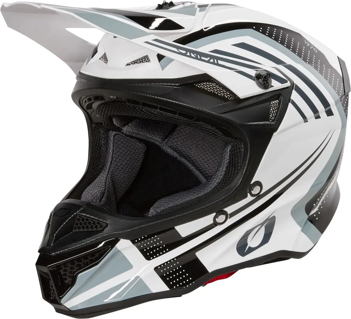 Oneal 5SRS Polyacrylite Spike Motocross Helm, schwarz-weiss, Größe M für Männer