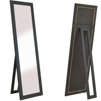 Standspiegel schwarz Holz MDF Ankleide Ganzkörper Garderoben Spiegel Modern