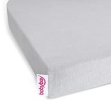 babybay Jersey Spannbetttuch Deluxe Doppelpack passend für Modell Boxspring XXL, zartgrau