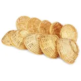 Lashuma Bambuskörbchen Dekokorb Set 10er 15 x 15 x 5 cm braun
